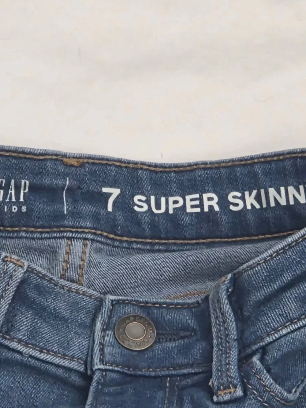 Gap Kids Super Skinny Blue Denim Jeans Girls Size 7